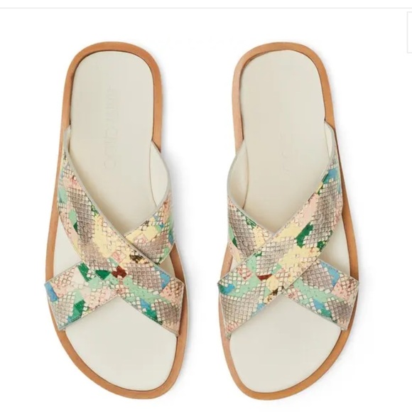 Jimmy Choo PALMO Sunrise Mix Rainbow Elaphe Sandals NWT EU 40.5 / US 9.5 - Picture 4 of 6